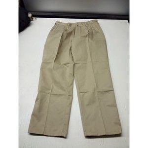 Crossbow Men's Tan Vintage Pleated Chino Khakis 34x30 New W/Tags Relaxed Fit